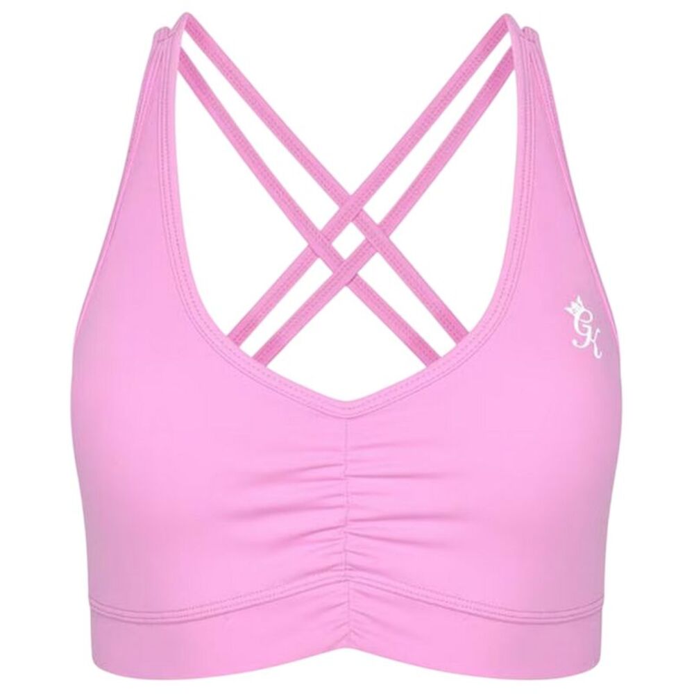 Gym King Womens/Ladies Scrunch Criss-Cross Sports Bra / Pink